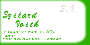 szilard voith business card